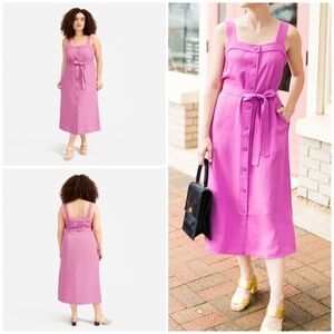 NWT Everlane Lilac Picnic Button Front Dress 2​​​​​